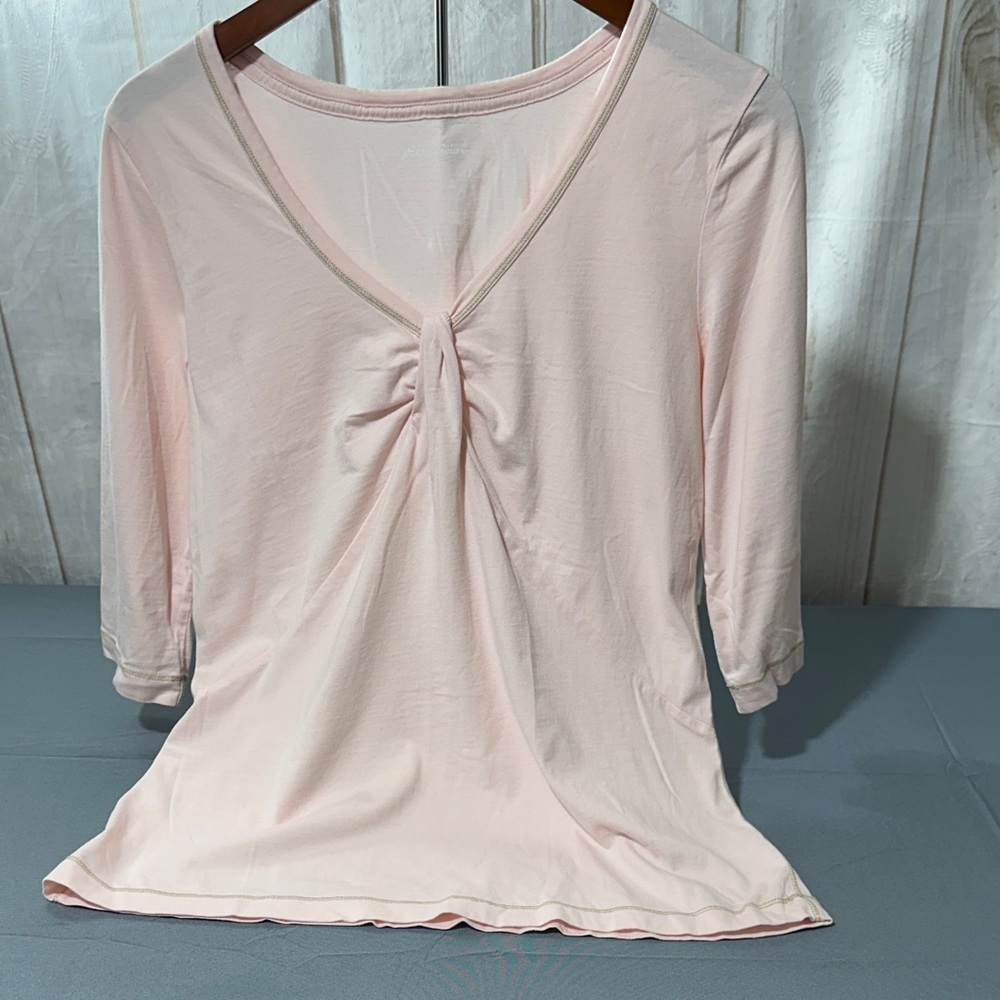 Eddie Bauer Light Pink V-Neck Top